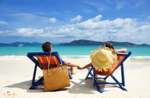 Couple on a tropical beach